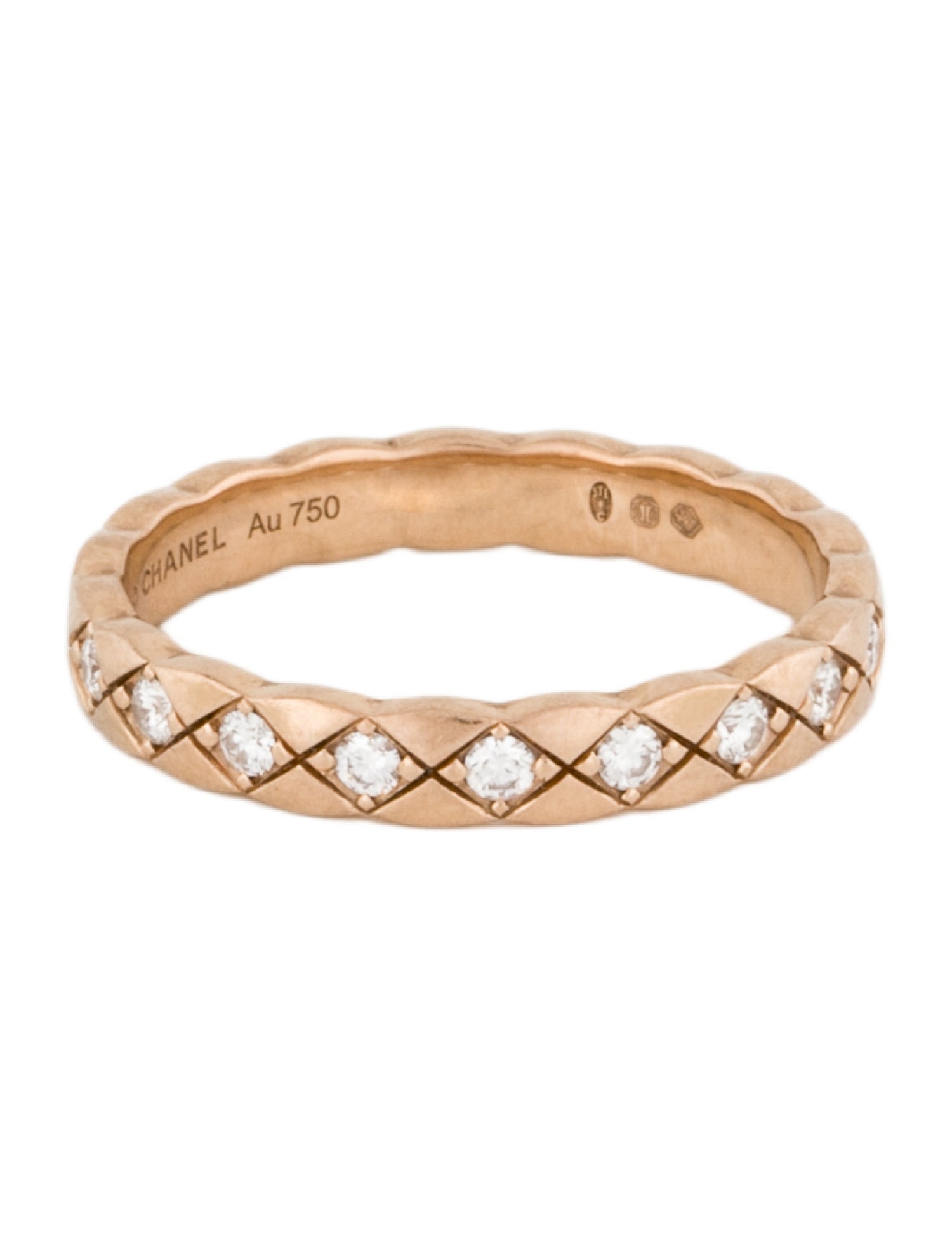 Chanel 18K Diamond Coco Crush Ring