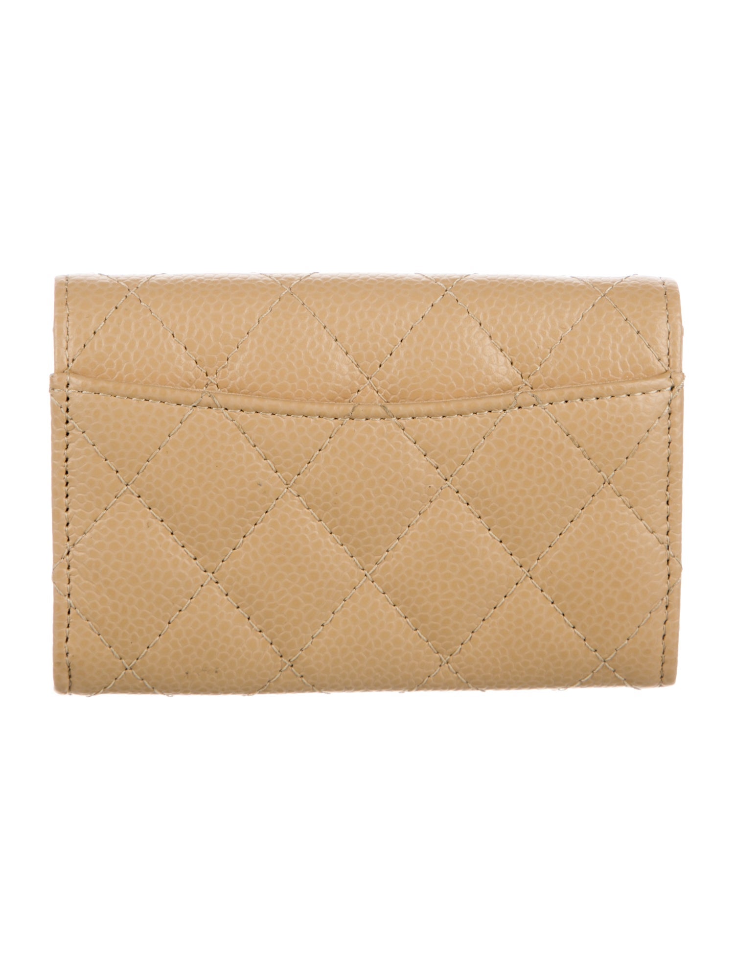 Chanel Classic Quilted Card Holder Interlocking CC Logo Coin Pouch