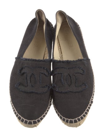 Chanel Interlocking CC Logo Canvas Espadrilles