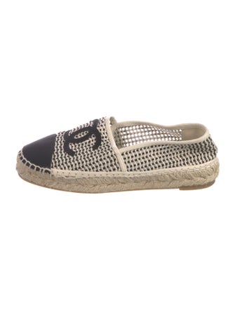 Chanel Interlocking CC Logo Mesh Accents Espadrilles