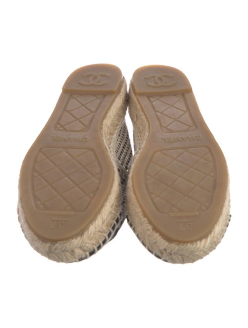 Chanel Interlocking CC Logo Mesh Accents Espadrilles