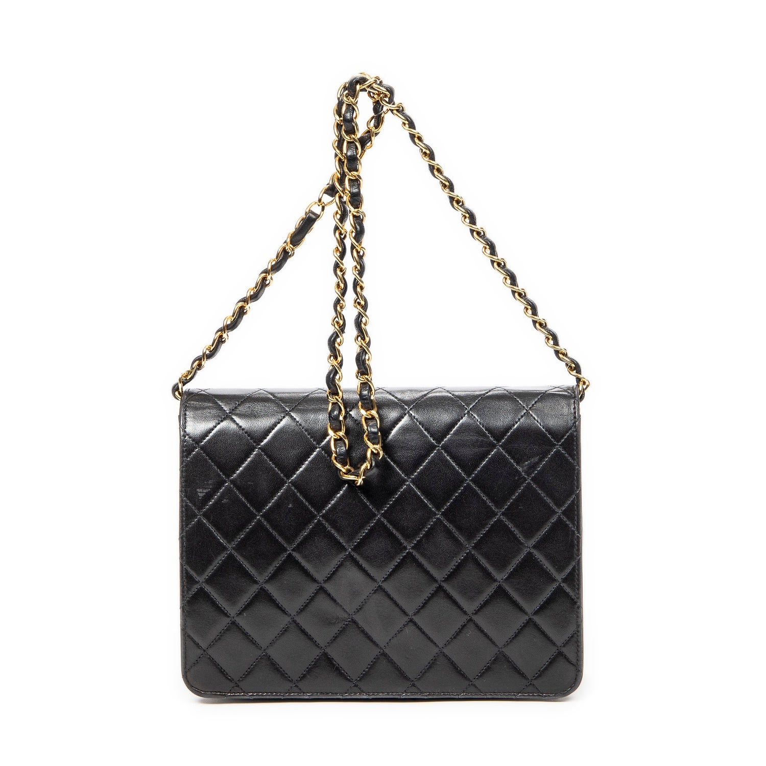 Chanel Interlocking CC Push Lock Straight Flap Vintage
