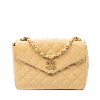 Chanel Interlocking CC CC Crystal Push Lock Square Flap