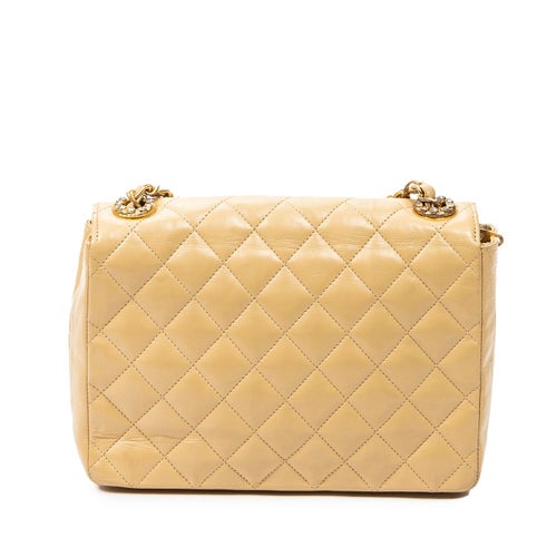 Chanel Interlocking CC CC Crystal Push Lock Square Flap