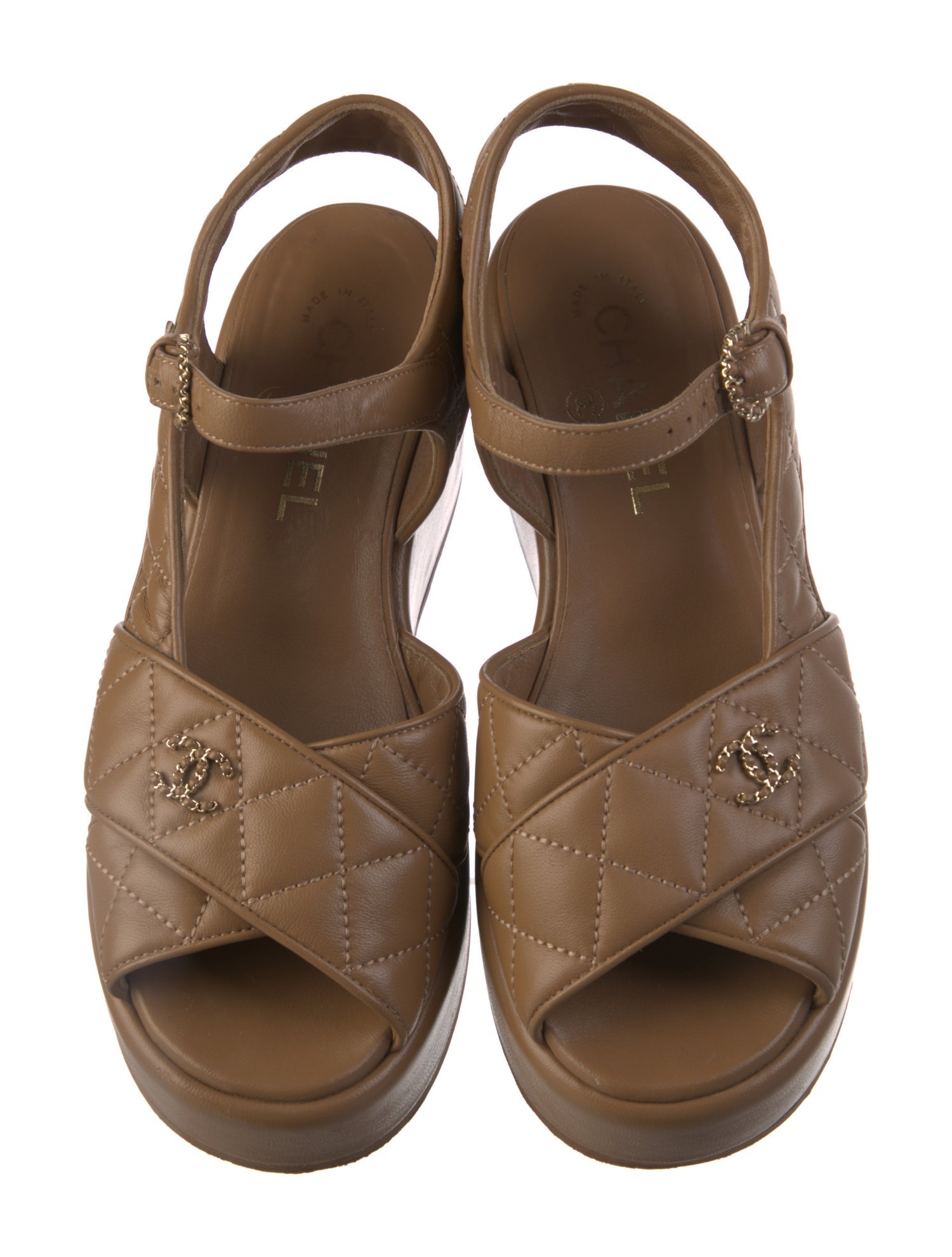 Chanel 2023 Interlocking CC Logo Sandals