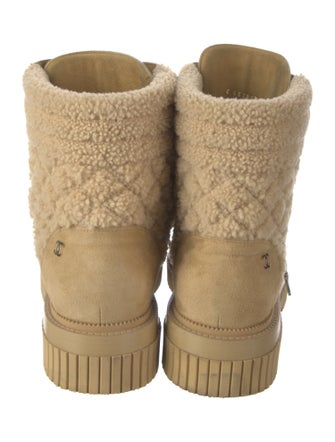 Chanel 2021 Interlocking CC Logo Combat Boots