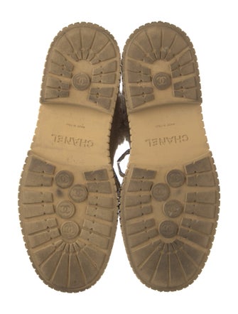 Chanel 2021 Interlocking CC Logo Combat Boots