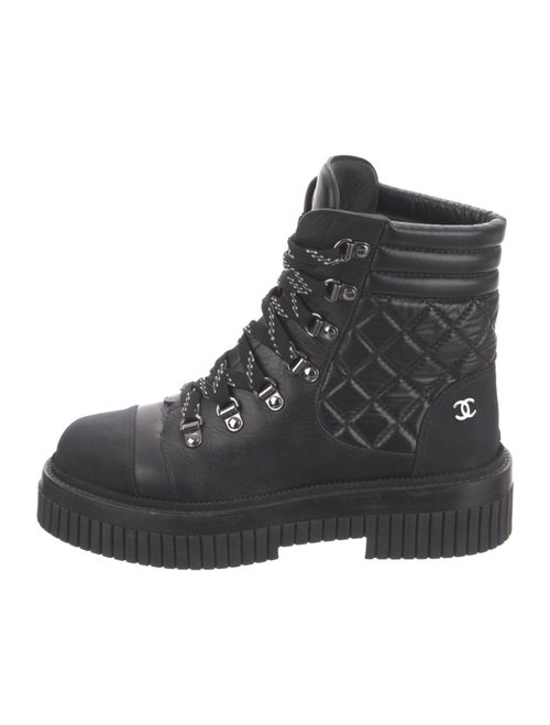 Chanel 2021 Interlocking CC Logo Combat Boots