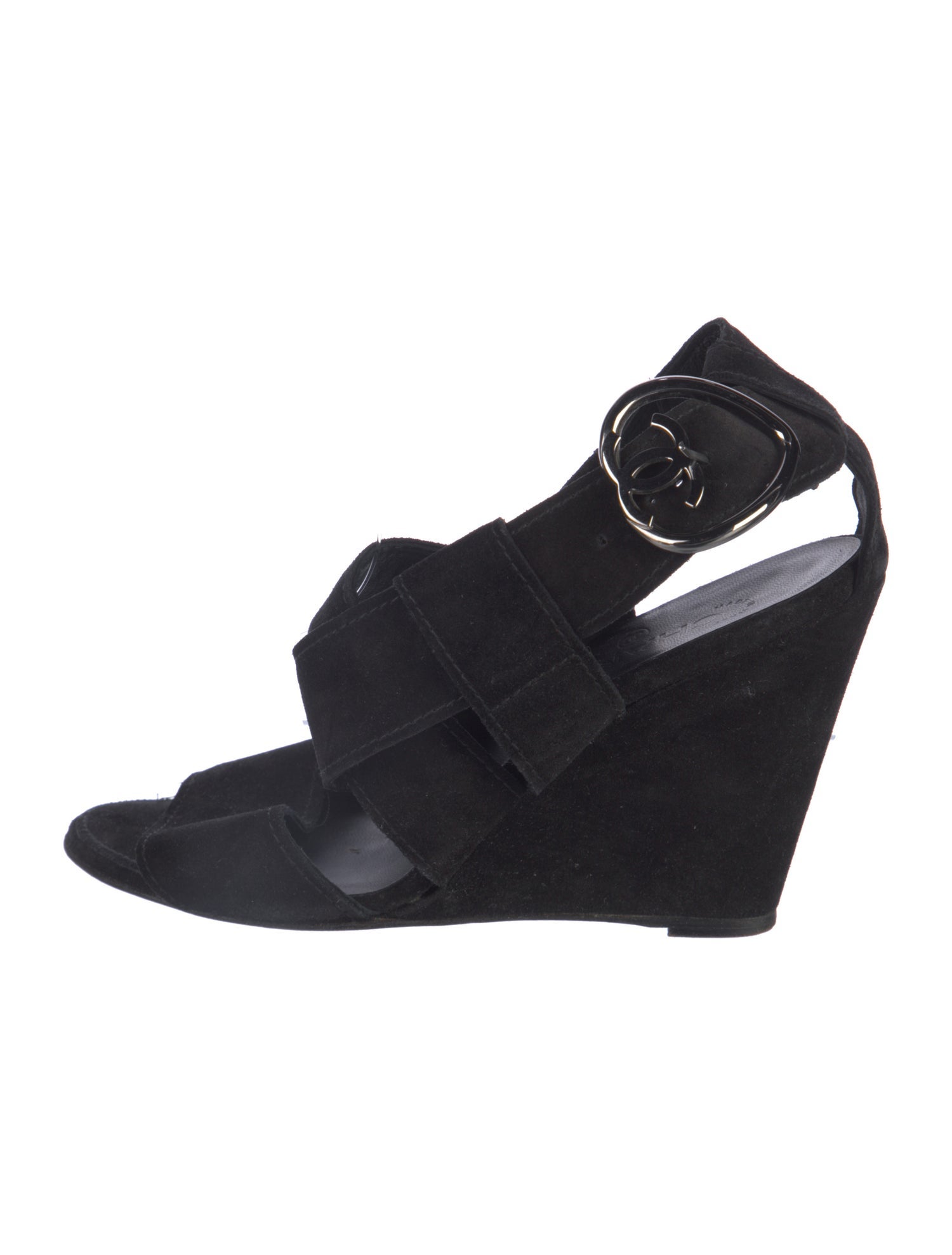 Chanel Vintage Interlocking CC Logo Slingback Sandals