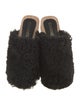 Chanel Interlocking CC Logo Shearling Mules