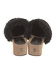Chanel Interlocking CC Logo Shearling Mules
