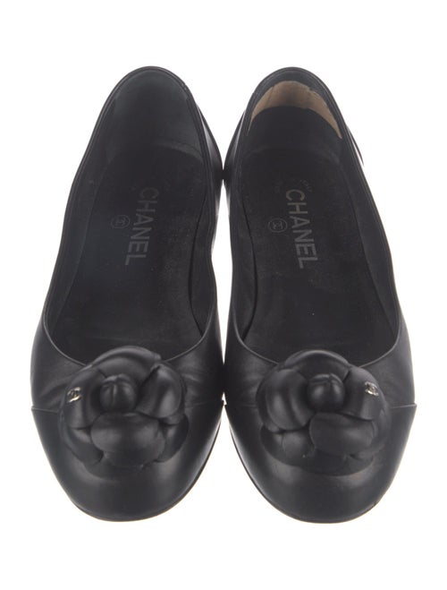 Chanel Interlocking CC Logo Leather Flats