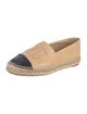 Chanel Interlocking CC Logo Lambskin Espadrilles