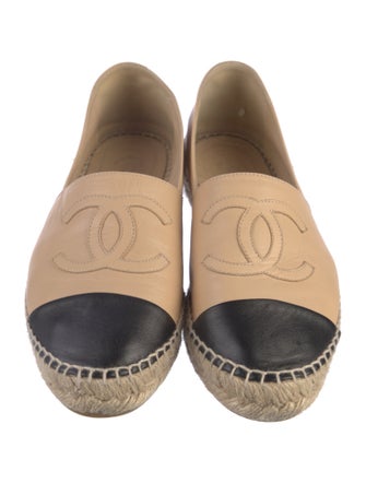 Chanel Interlocking CC Logo Lambskin Espadrilles