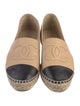 Chanel Interlocking CC Logo Lambskin Espadrilles