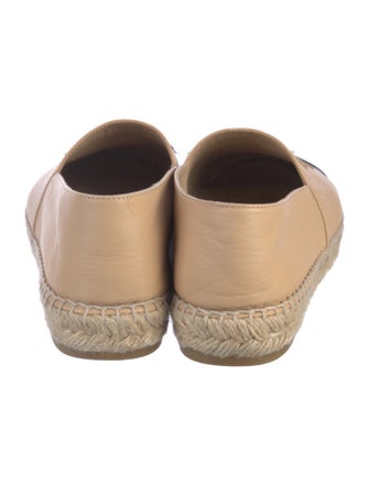 Chanel Interlocking CC Logo Lambskin Espadrilles
