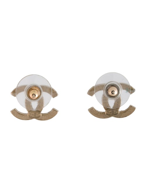 Chanel Faux Pearl CC Stud Earrings