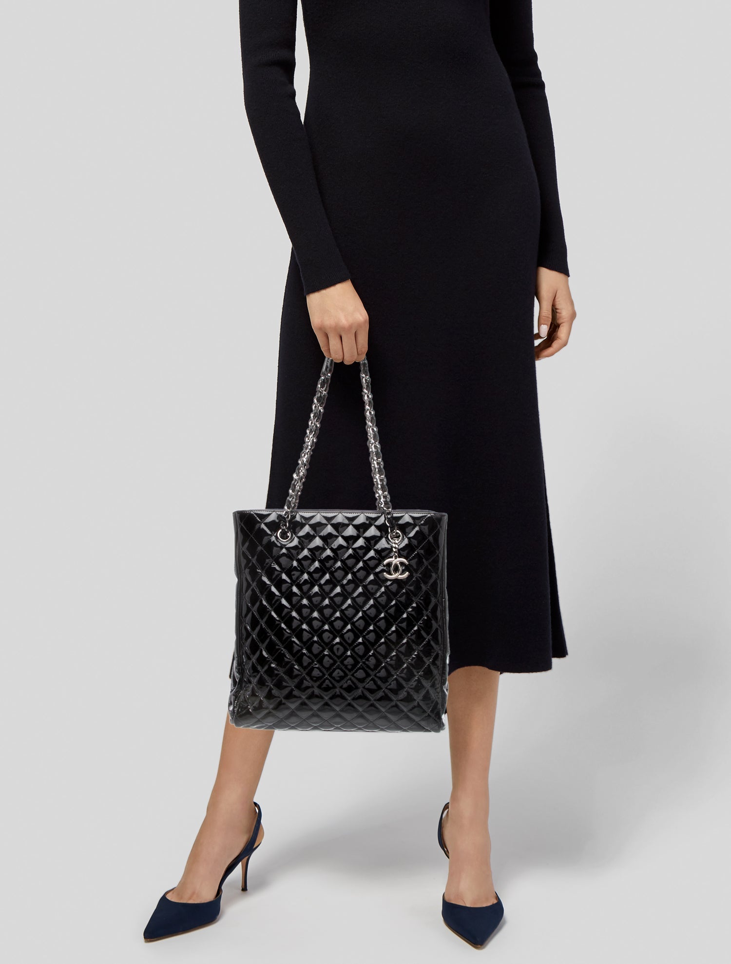 Chanel Patent North/South Tote