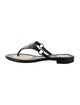 Chanel Interlocking CC Logo Leather Flip Flops