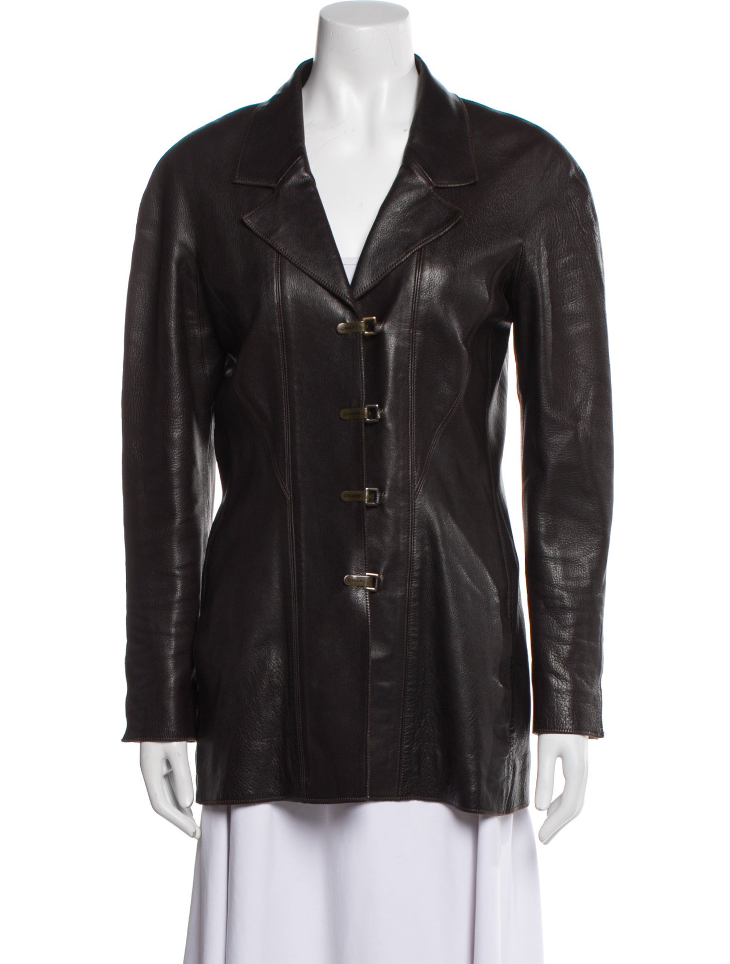 Chanel 1999 Leather Fur Jacket