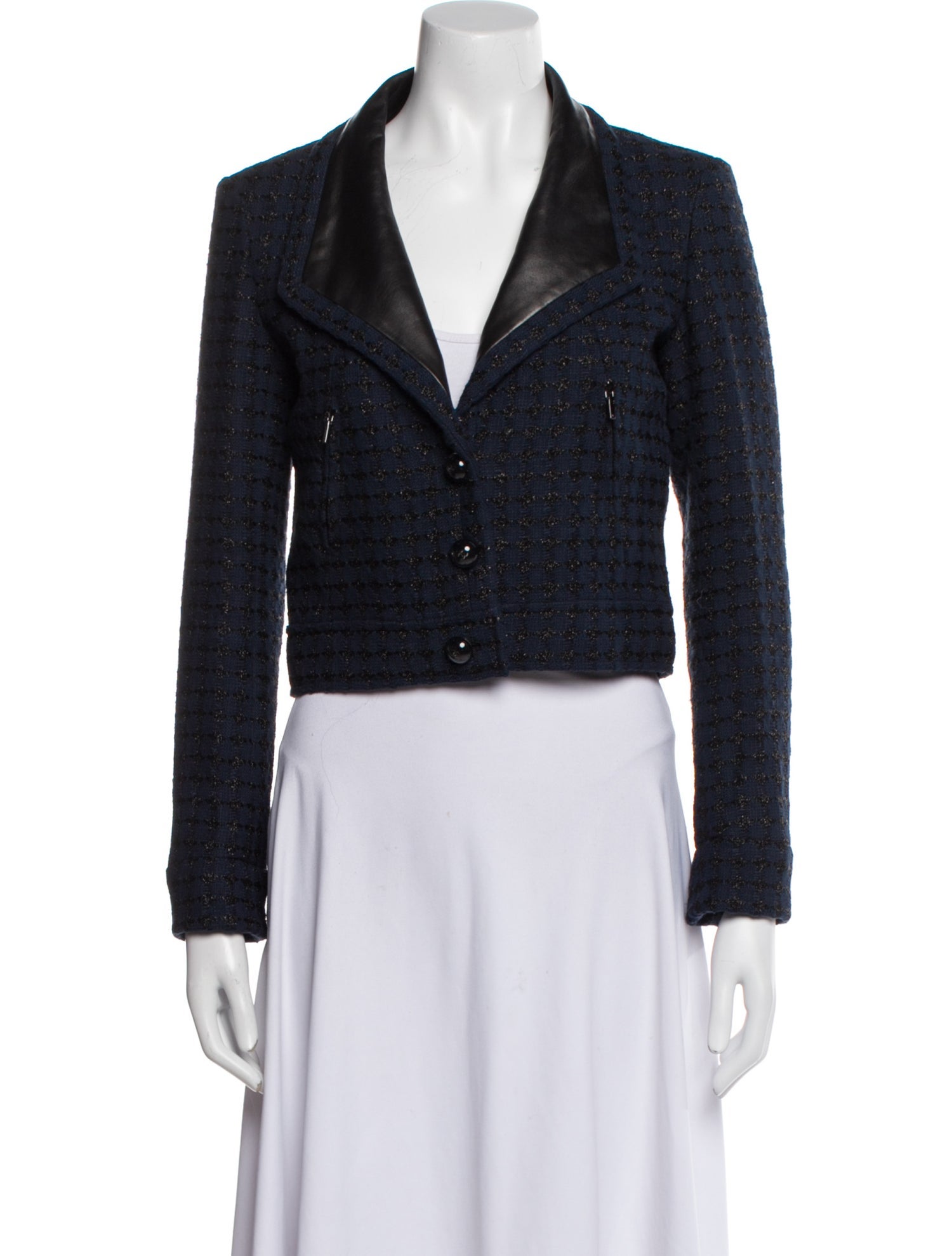 Chanel 2016 Tweed Pattern Biker Jacket