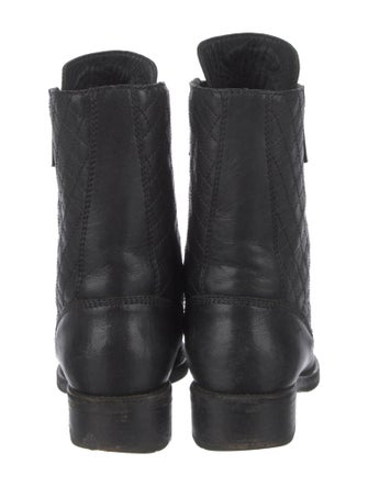 Chanel 2014 Quilted Pattern Combat Boots