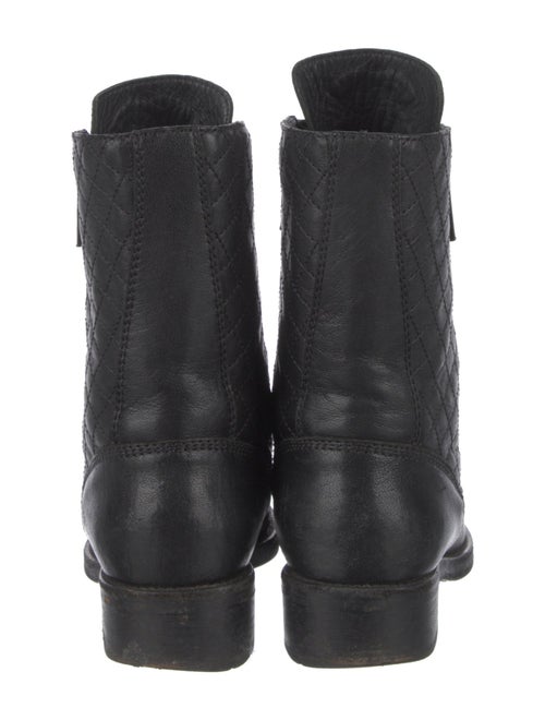 Chanel 2014 Quilted Pattern Combat Boots
