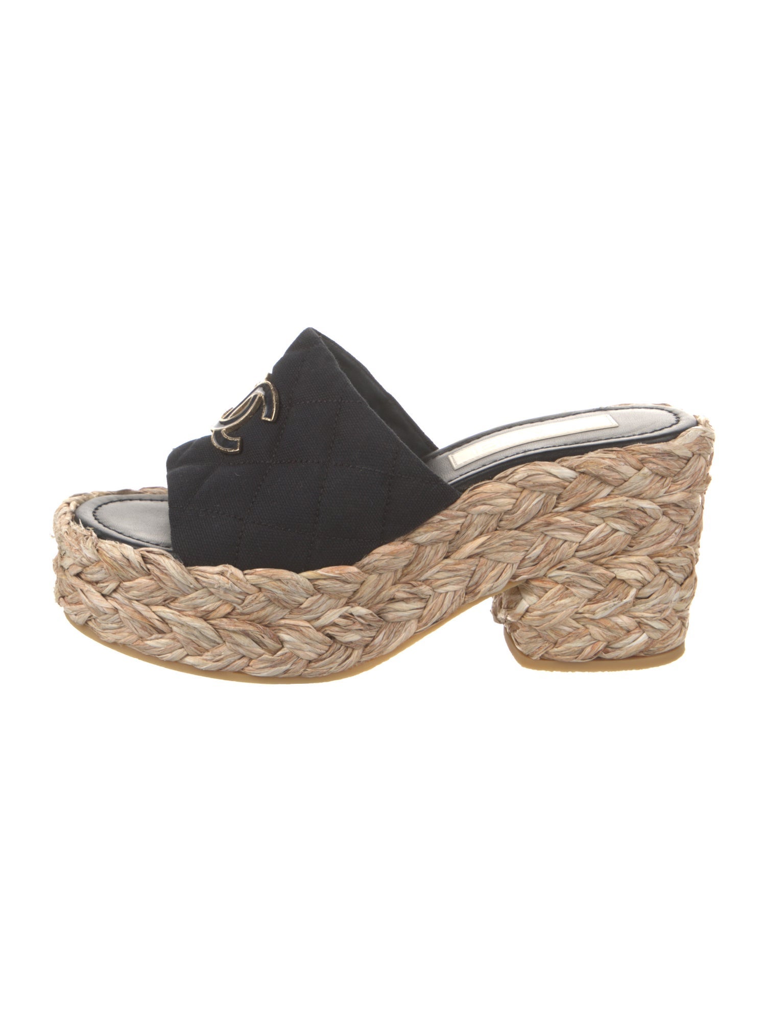 Chanel Interlocking CC Logo Canvas Espadrilles