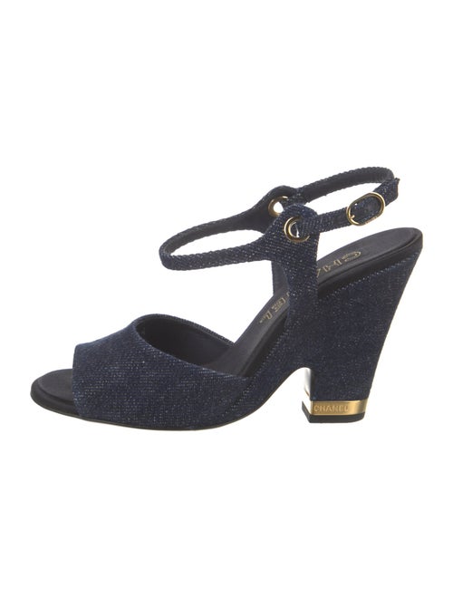 Chanel 2017 Interlocking CC Logo Slingback Sandals