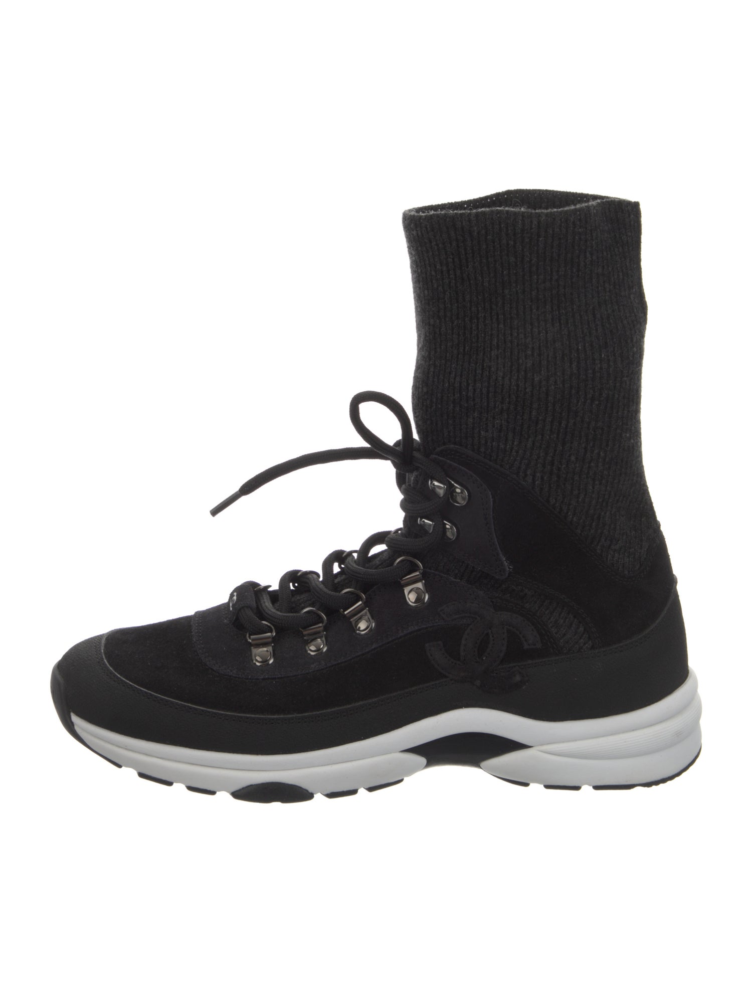 Chanel 2023 Interlocking CC Logo Sock Sneakers
