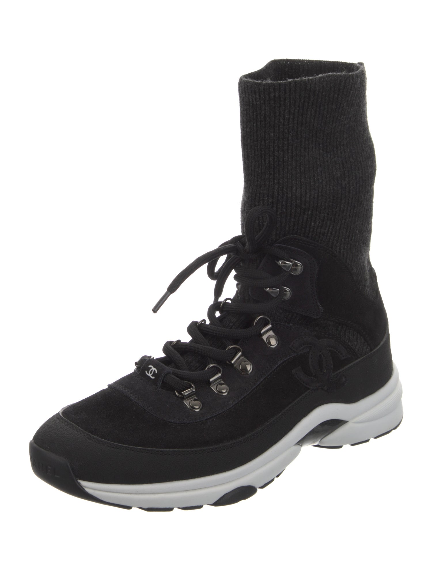 Chanel 2023 Interlocking CC Logo Sock Sneakers