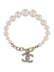Chanel Faux Pearl & Strass CC Bracelet