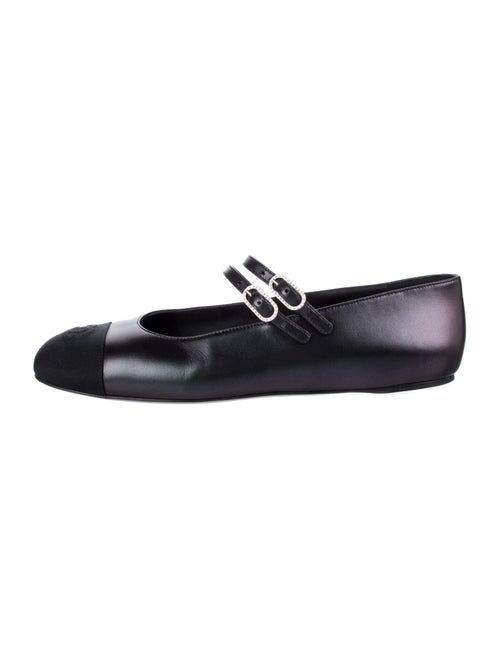 Chanel 2024 Interlocking CC Logo Mary Jane Flats