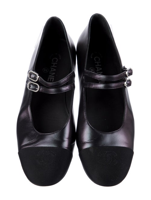 Chanel 2024 Interlocking CC Logo Mary Jane Flats