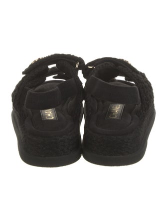 Chanel Interlocking CC Logo Slingback Sandals