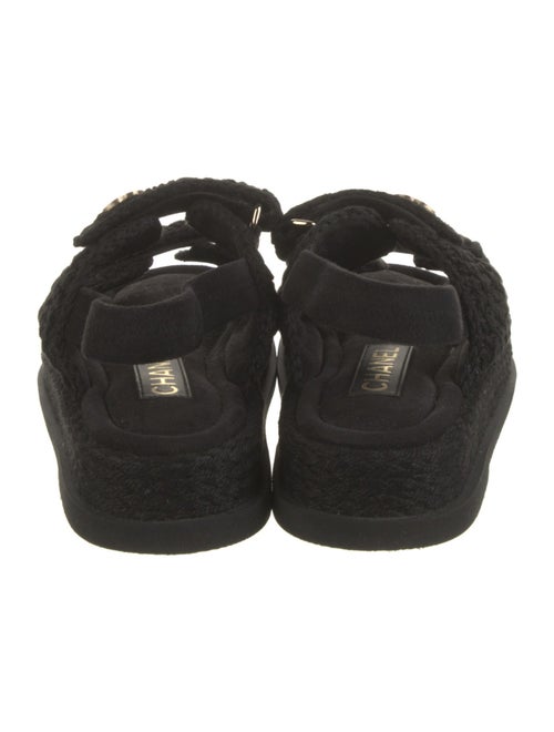 Chanel Interlocking CC Logo Slingback Sandals