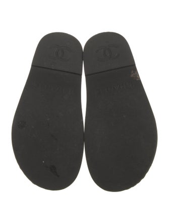 Chanel Interlocking CC Logo Slingback Sandals