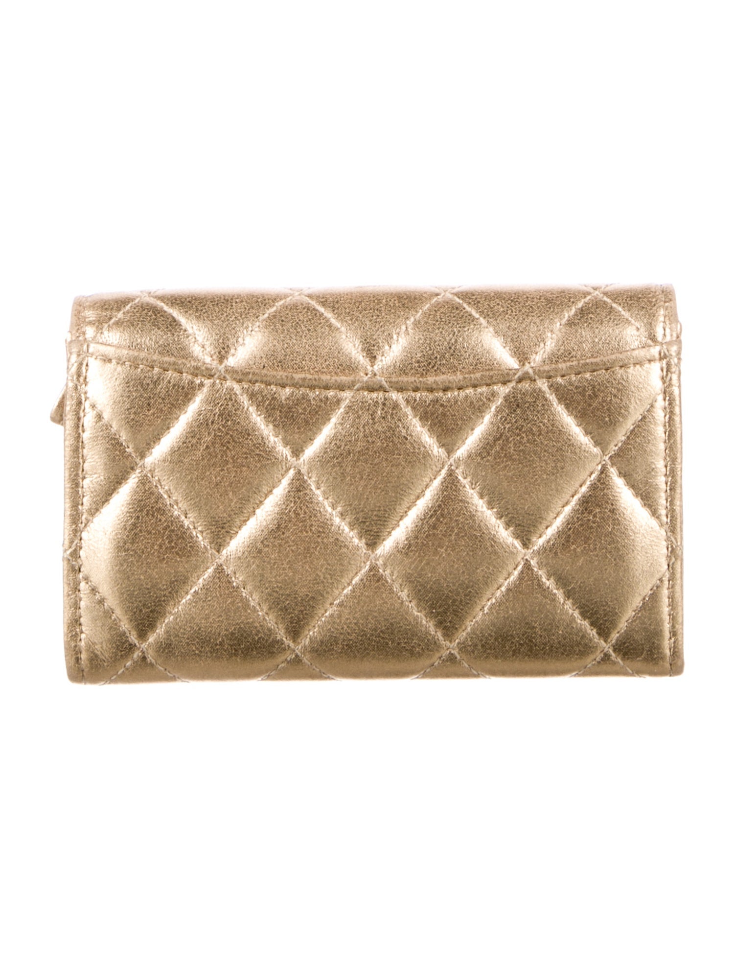 Chanel 2022 Interlocking CC Logo Compact Wallet