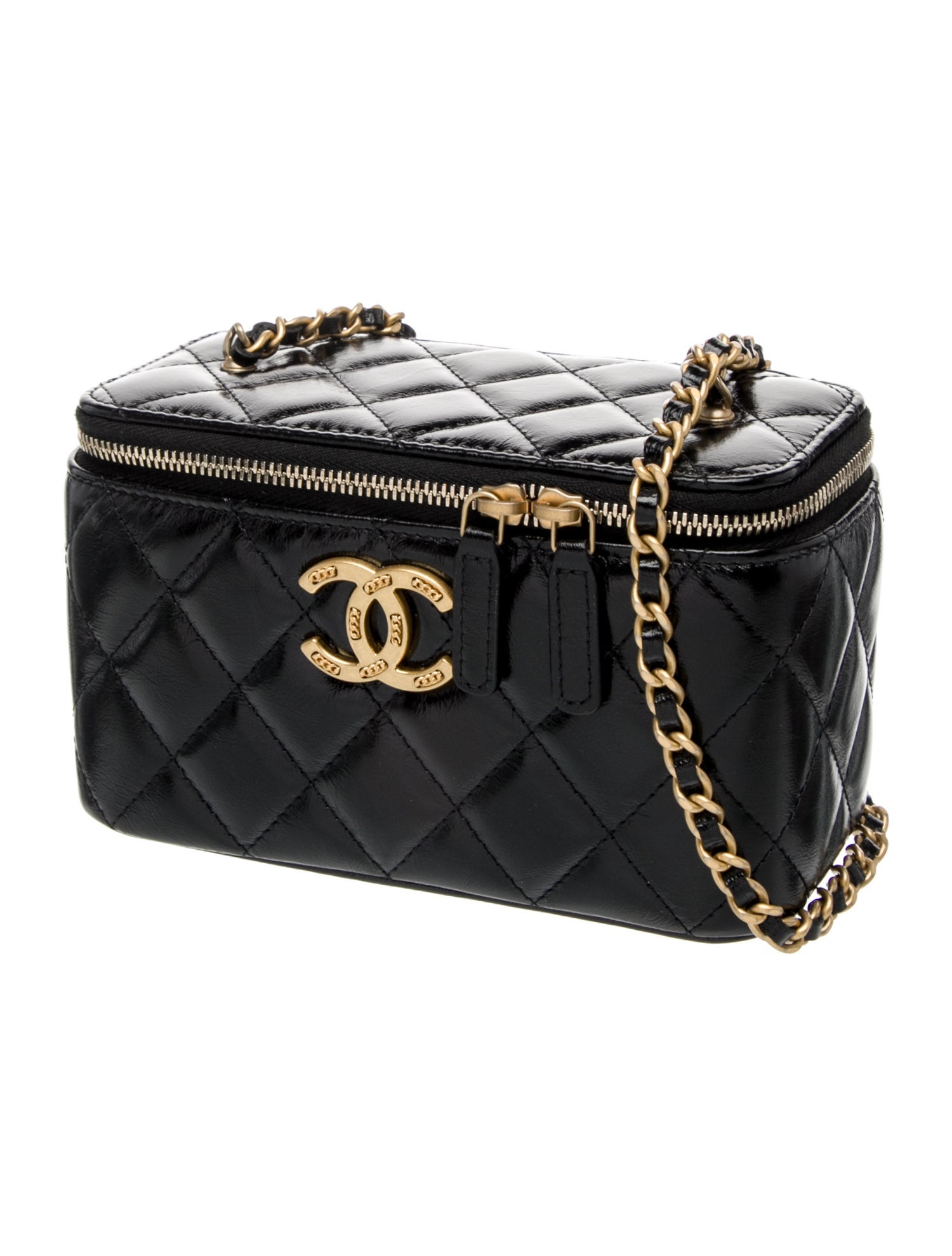Chanel Chain Quilted Vanity Case