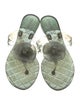 Chanel Camellia Accent Rubber Flip Flops