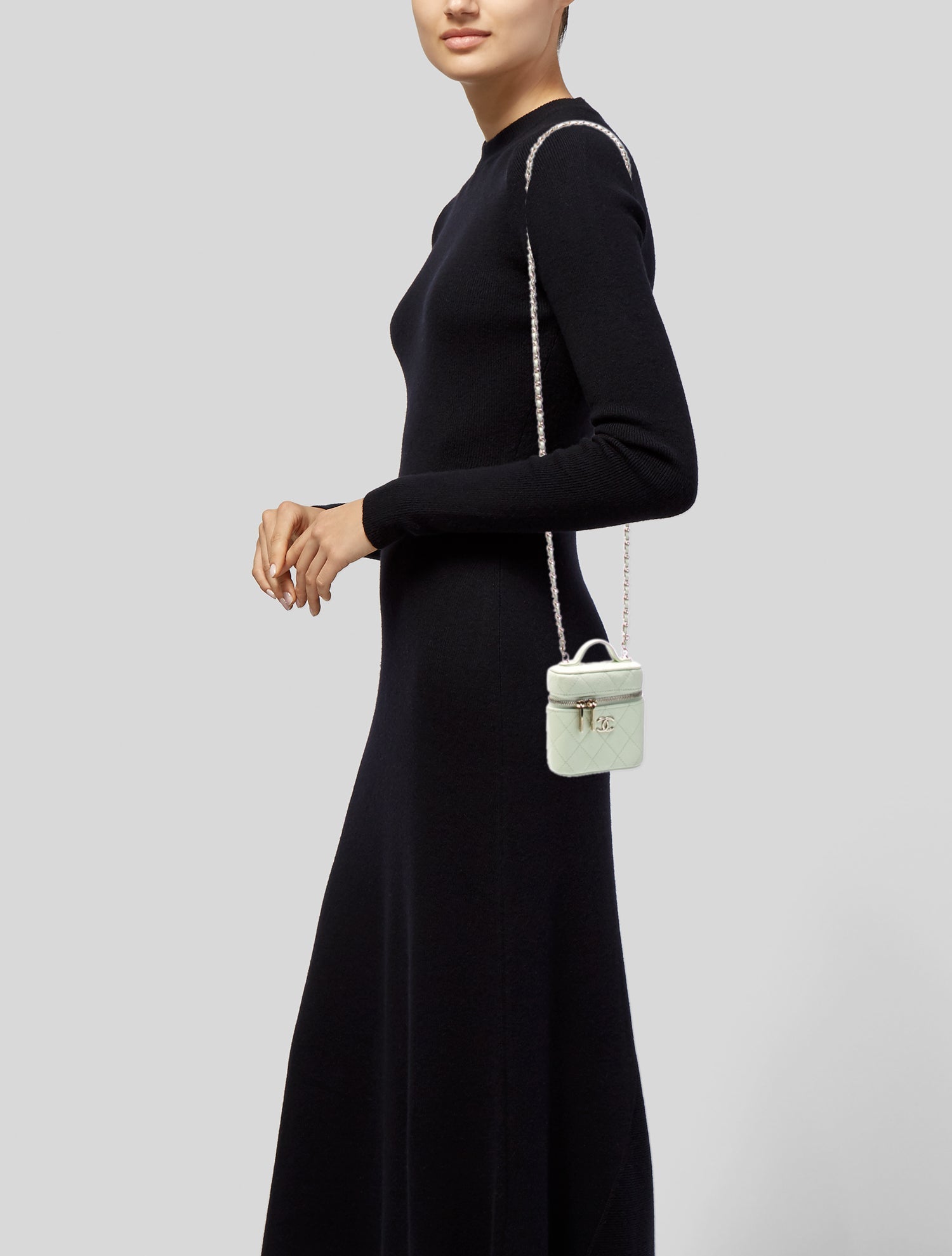 Chanel Petit Curved Vanity Case w/ Chain