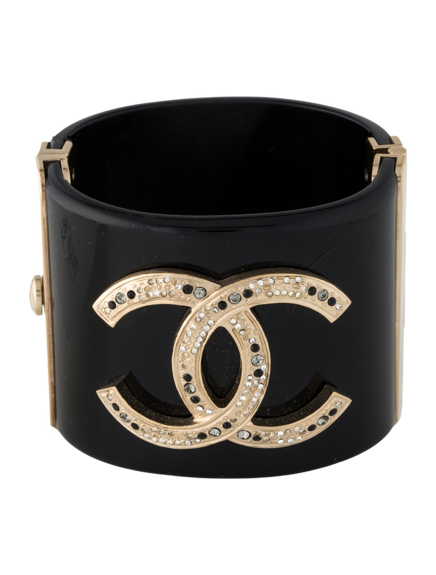 Chanel Strass & Resin CC Cuff Bracelet