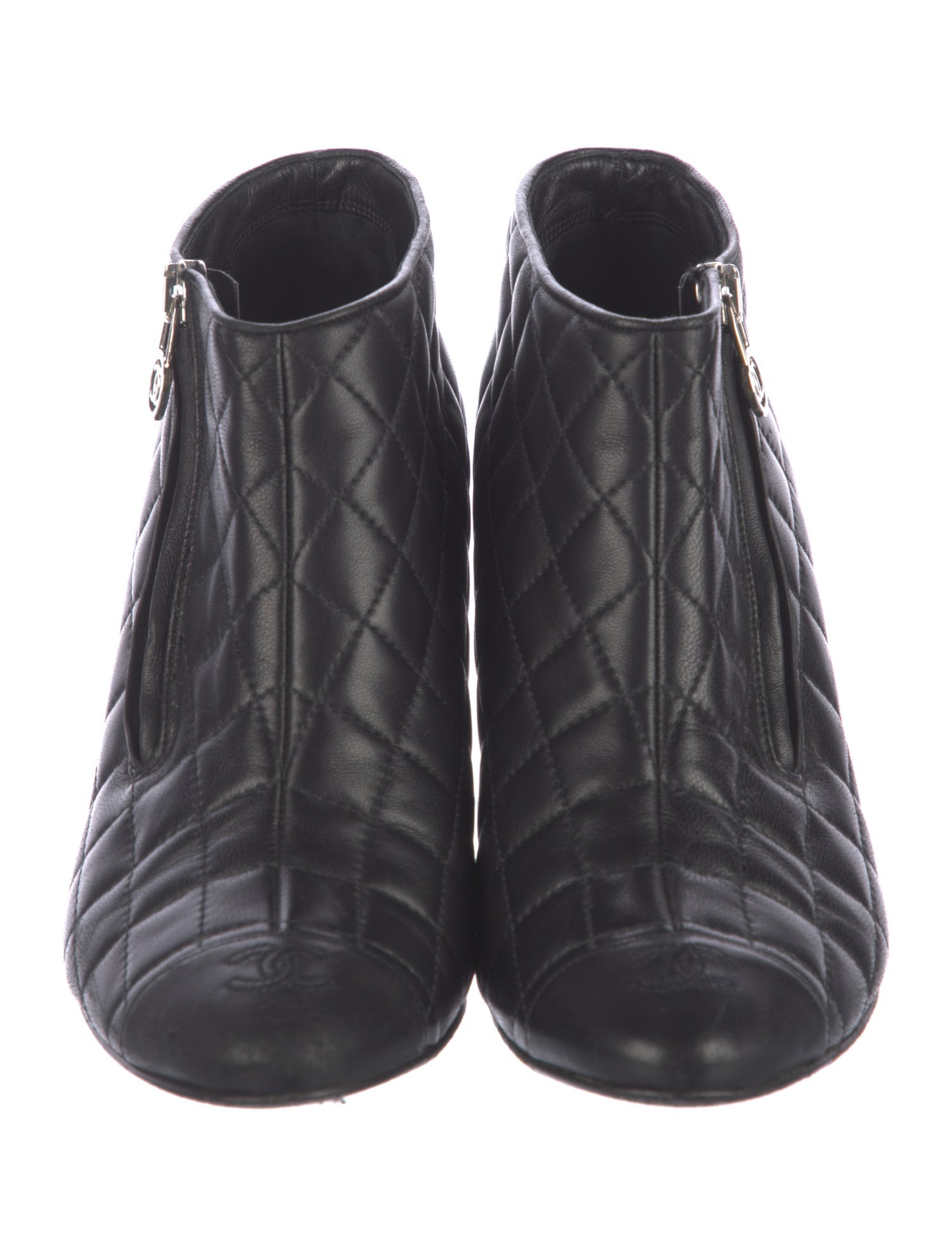 Interlocking CC Logo Leather Boots