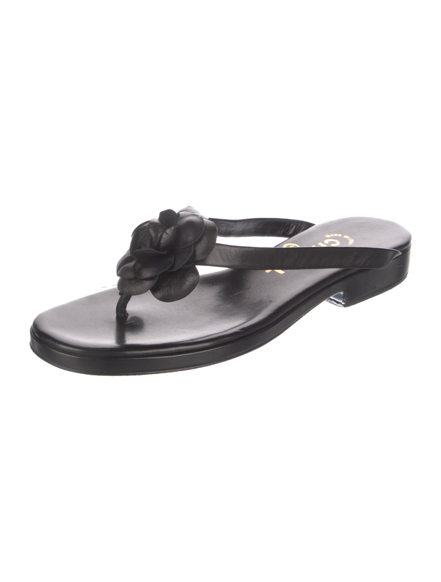 Chanel 1998 Camellia Accent Slides