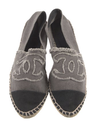 Chanel Interlocking CC Logo Canvas Espadrilles