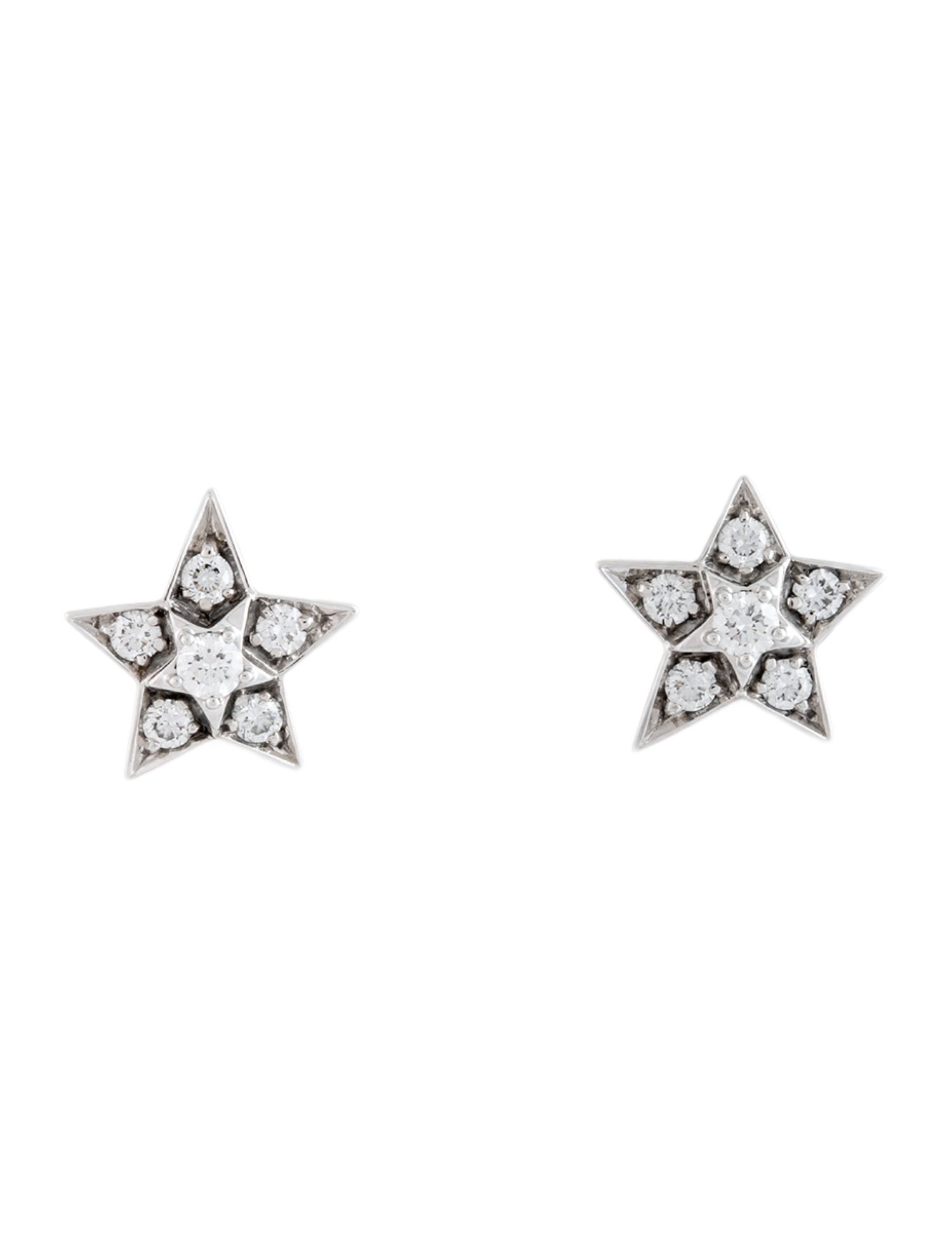 Chanel 18K Diamond Comète Géode Earrings