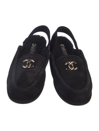 Chanel 2025 Interlocking CC Logo Slingback Flats