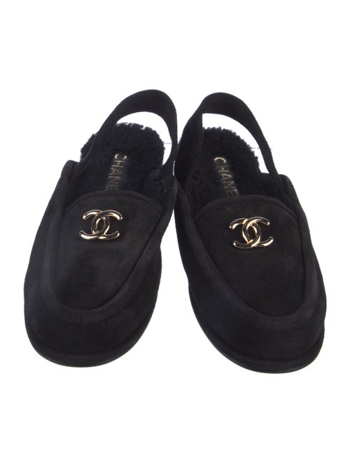 Chanel 2025 Interlocking CC Logo Slingback Flats