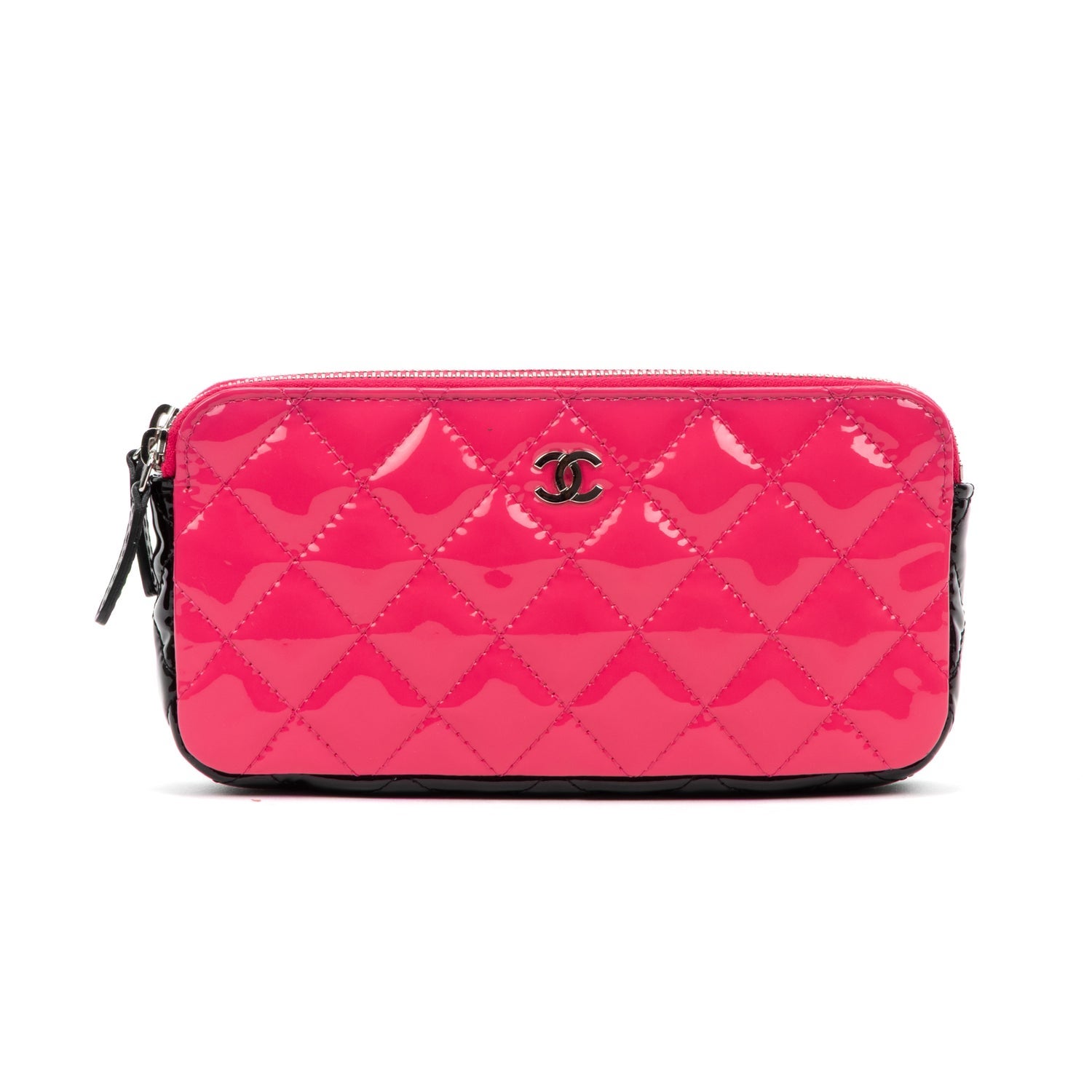 Chanel Double Zip Chain Clutch