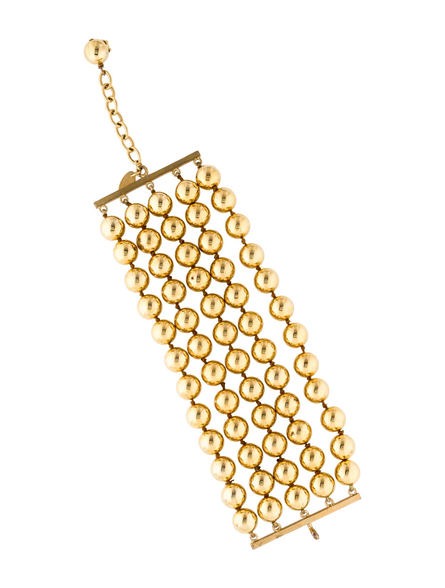 Chanel Vintage Ball Link Multistrand Bracelet